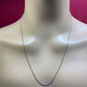 Sterling Silver Italian Chain / Necklace. 21.5 inches long
